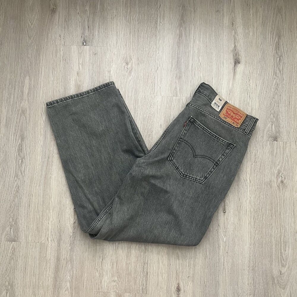 Levi's Premium 578 Baggy Denim Jeans Men's Size 36x32 Gray Cotton Y2K NWT